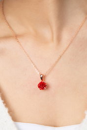 Heliophilia Silver Collar de Metal CK9173 en Rosa con Zirconio